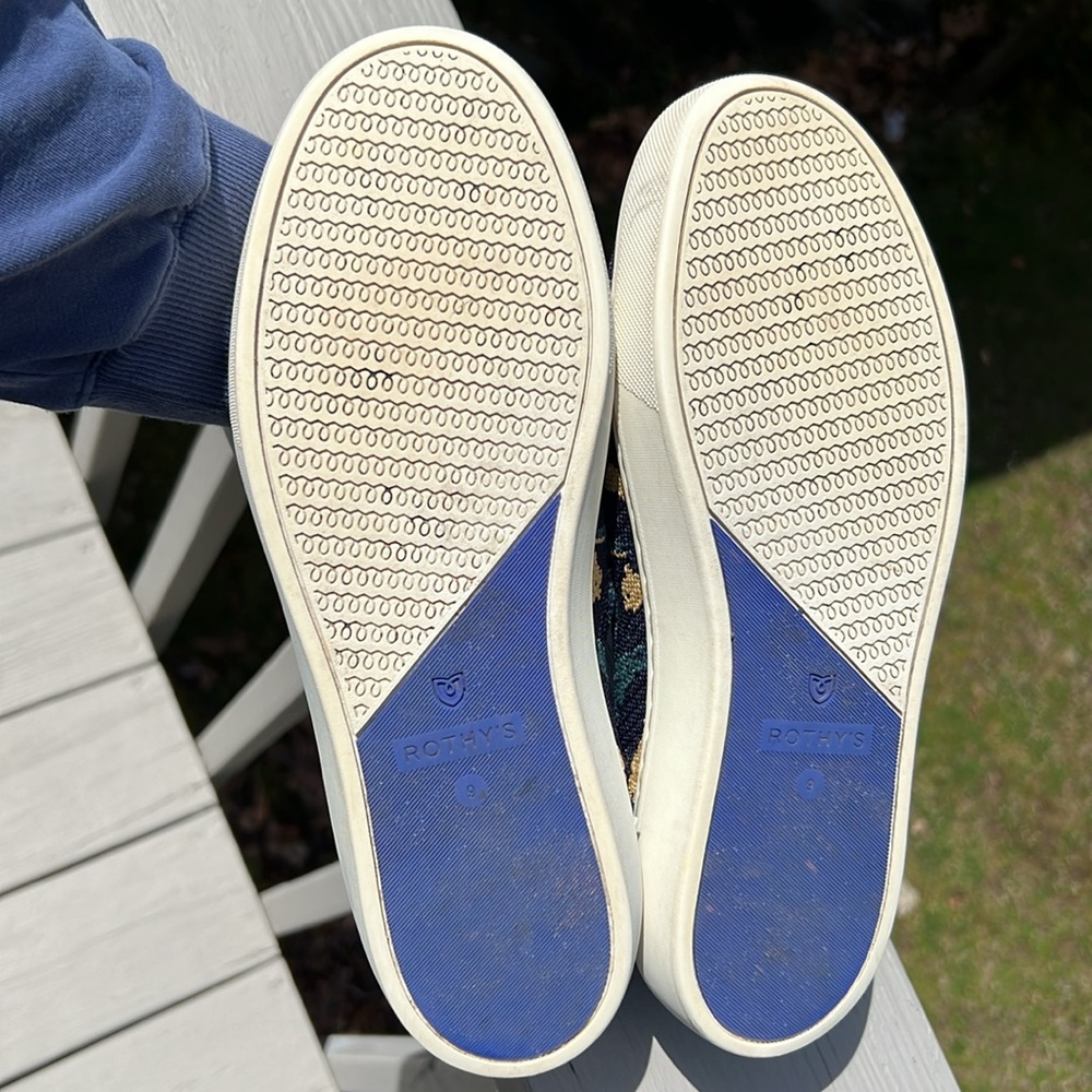 Rothy Navy Leopard Print Sneaker - image 2